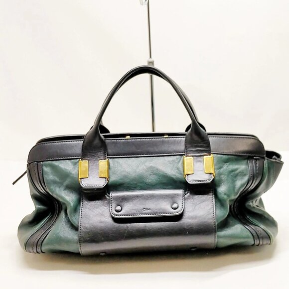 Chloe Hand Bag Green Leather 3279489